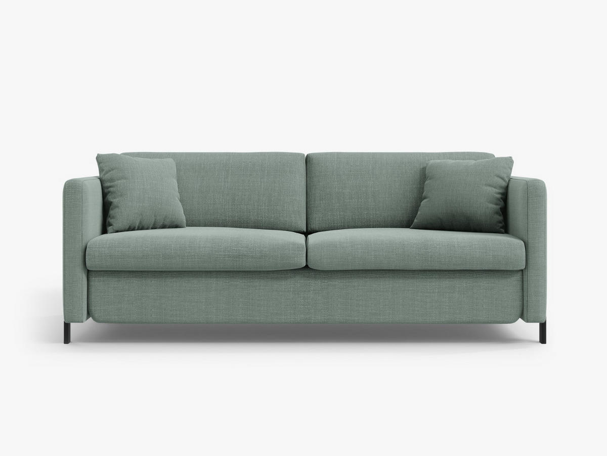 SOFA ausklappbar Gloria aus strukturiertem Stoff minze 2 Sitzplätze - Mintgrün, Textil (102/80/182cm) - Micadoni