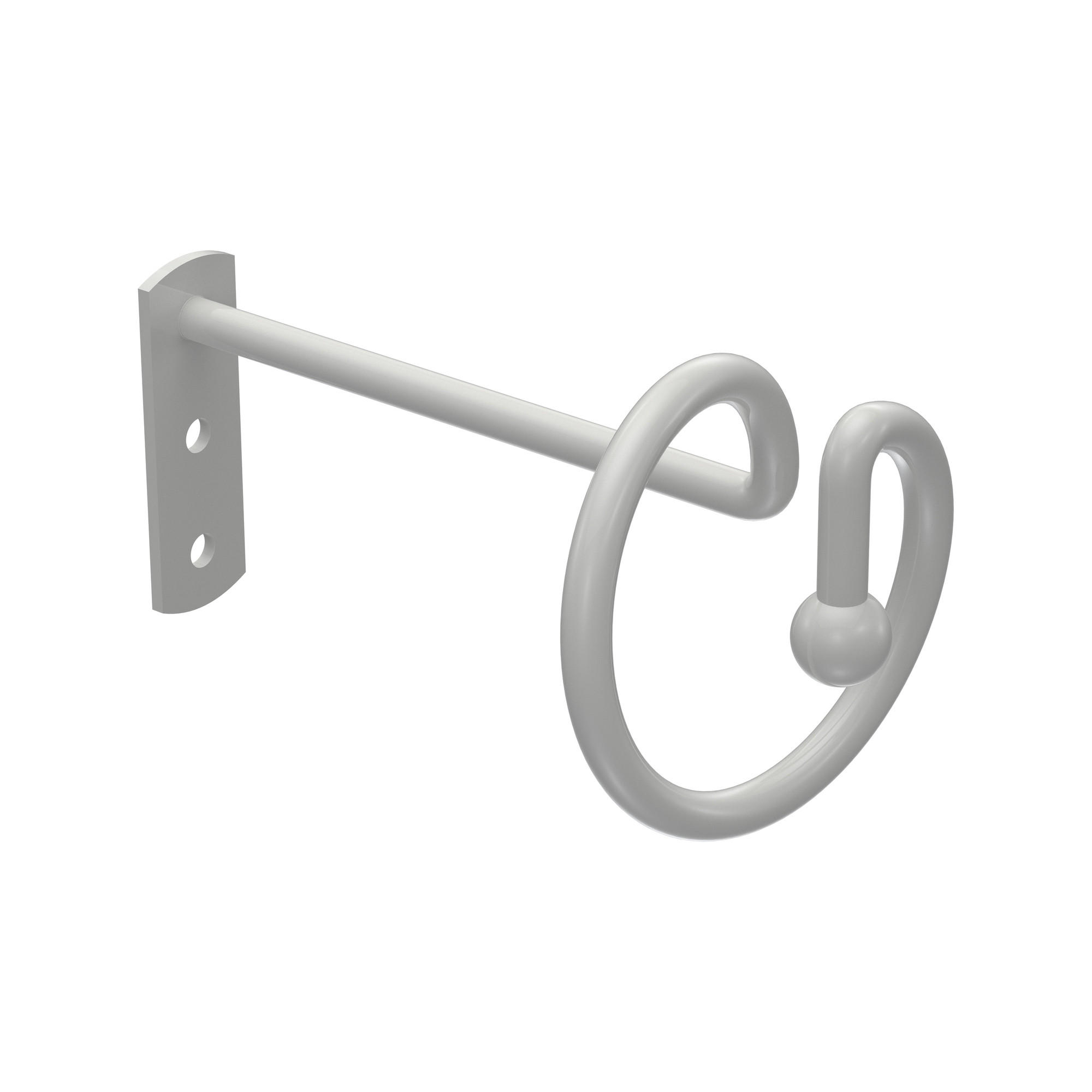 DRAPIERHAKEN für Gardinen/Vorhänge, Weiß, Packung 1 Paar - Weiß, Metall (13.8/5.8/5.8cm) - INTERDECO