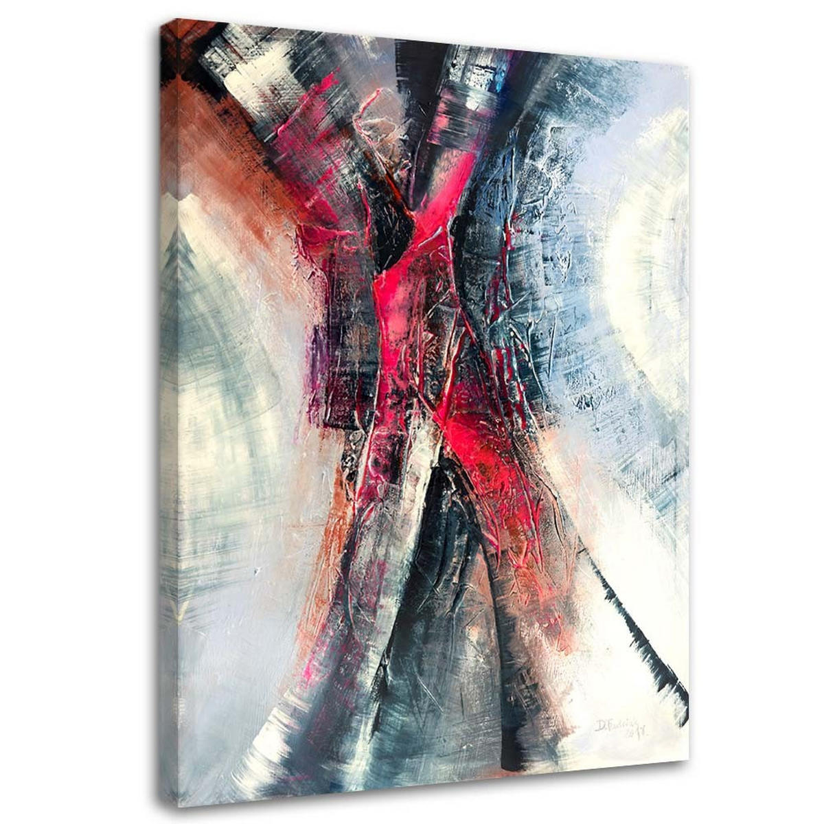 LEINWANDBILD Westlich über der Stadt - Grau, Textil (40/60cm) - Feeby