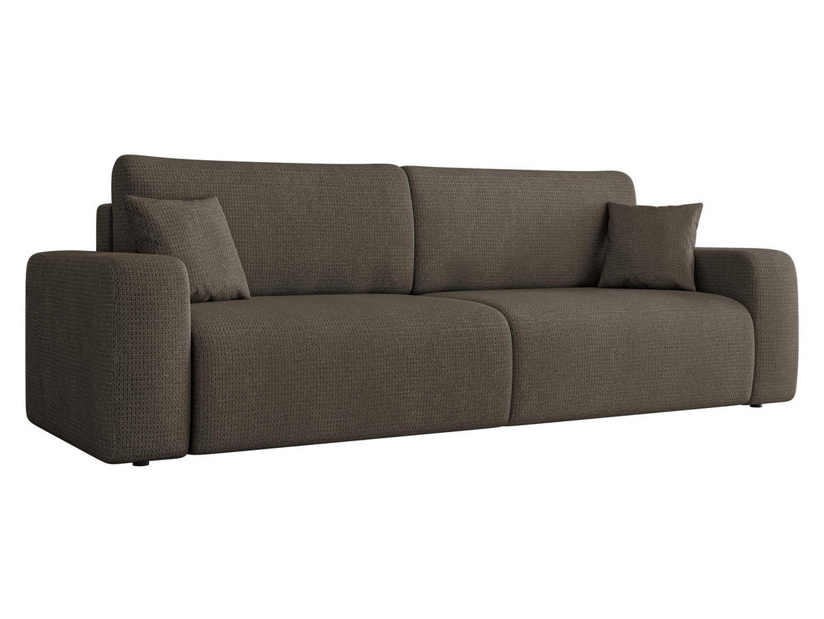 SCHLAFSOFA Piano - Schwarz/Braun, Holz/Kunststoff (245/82/92cm) - MIRJAN24