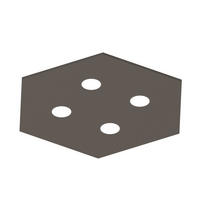 DECKENLEUCHTE - Graubraun, Metall (55/65/4cm) - Lumicom