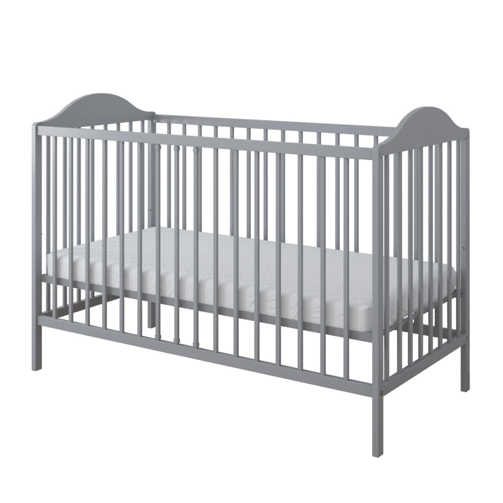 BABYBETT 60x120 cm in grau - Grau, Holzwerkstoff (60/120cm) - Kids Collective