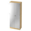 AKTENSCHRANK - 5 Ordnerhöhen 42/80/200,4 cm in Ahornfarben/Silberfarben - Silberfarben/Ahornfarben, Holzwerkstoff (80/200.4/42cm) - bümö