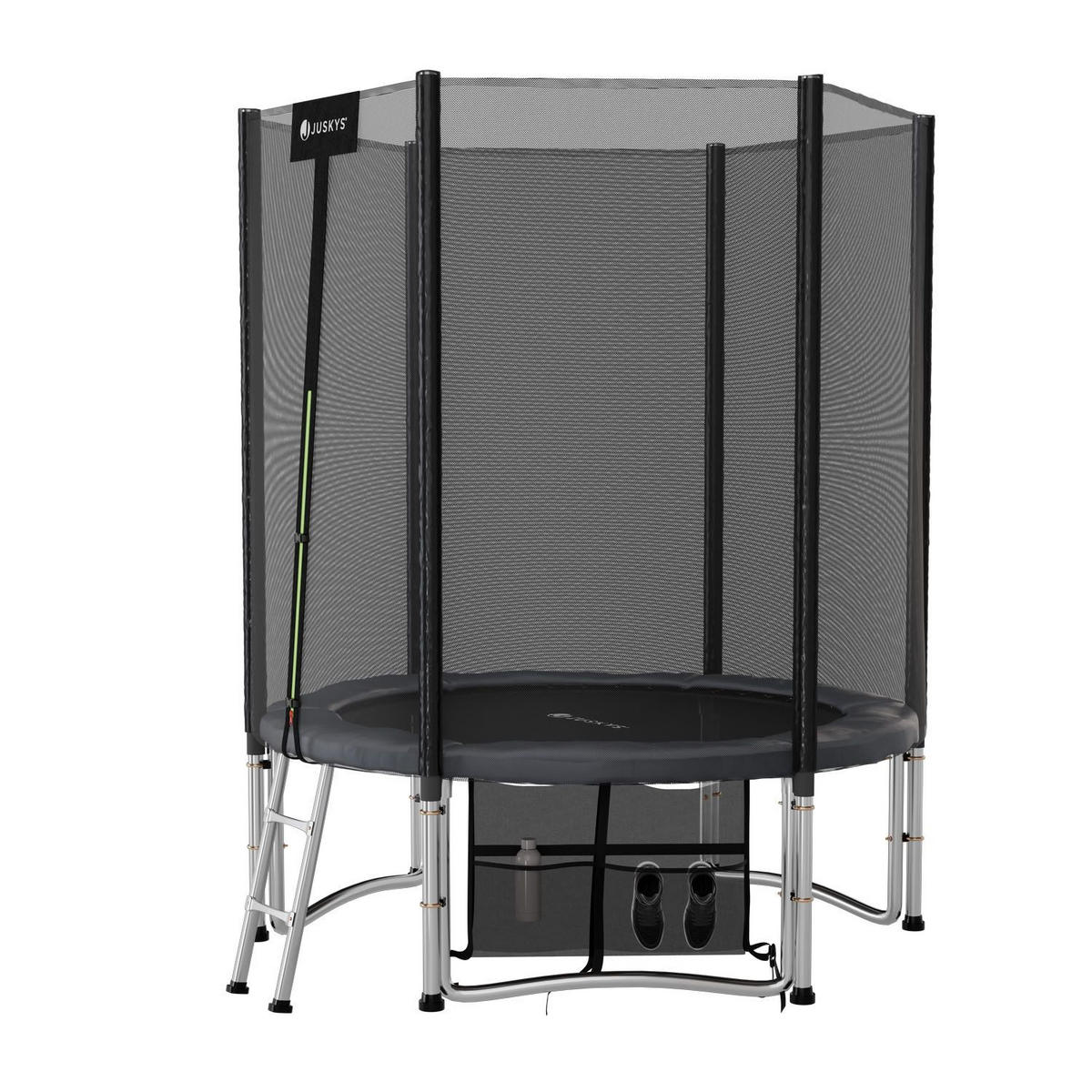 TRAMPOLIN JumpMaster S 183cm schwarz - Schwarz, Metall (183/183cm) - Juskys