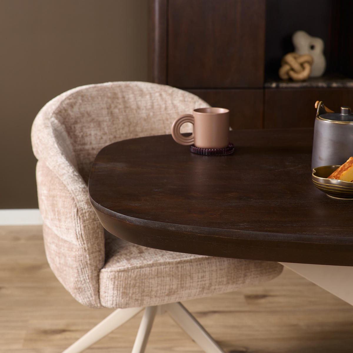 ESSTISCH Madison Braun 90/160/76 cm - Braun/Weiß, Holz (90/160/76cm) - Starfurn