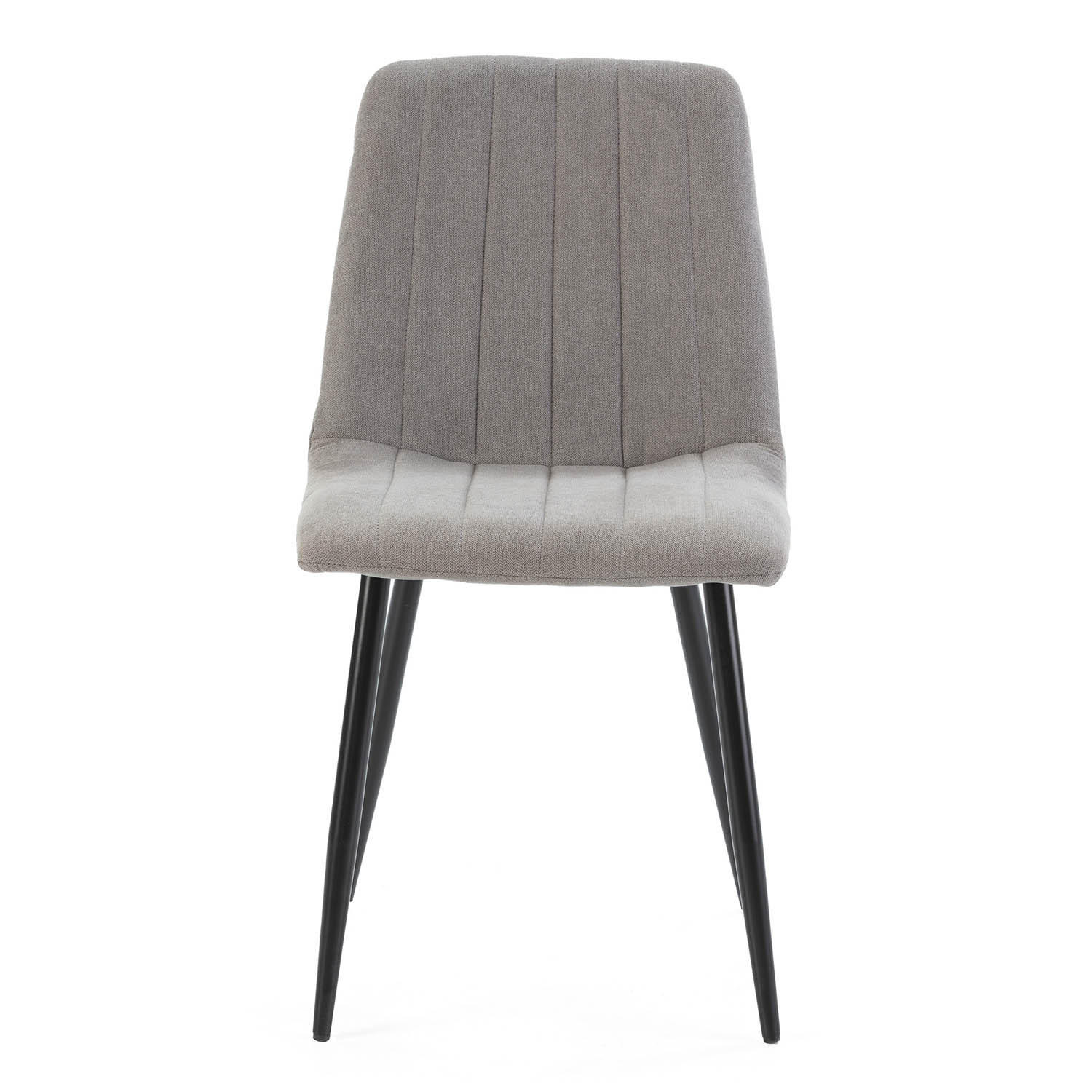 STUHL 4er-Set Sagi grauem Stoff - Grau, Textil/Metall (45/84/56cm) - VS Venta-stock
