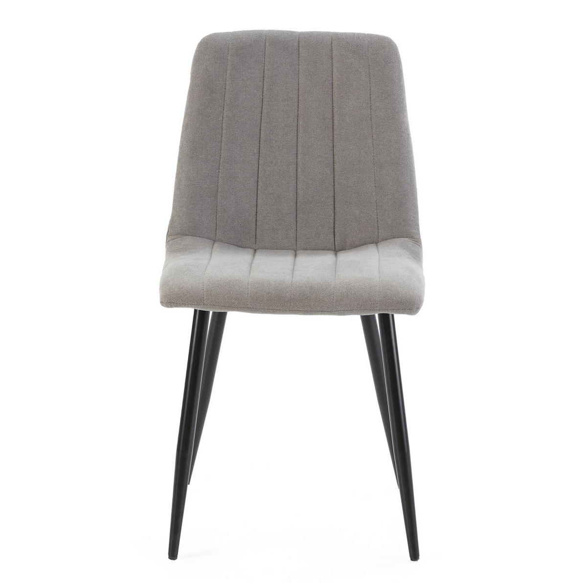 STUHL 4er-Set Sagi grauem Stoff - Grau, Textil/Metall (45/84/56cm) - VS Venta-stock