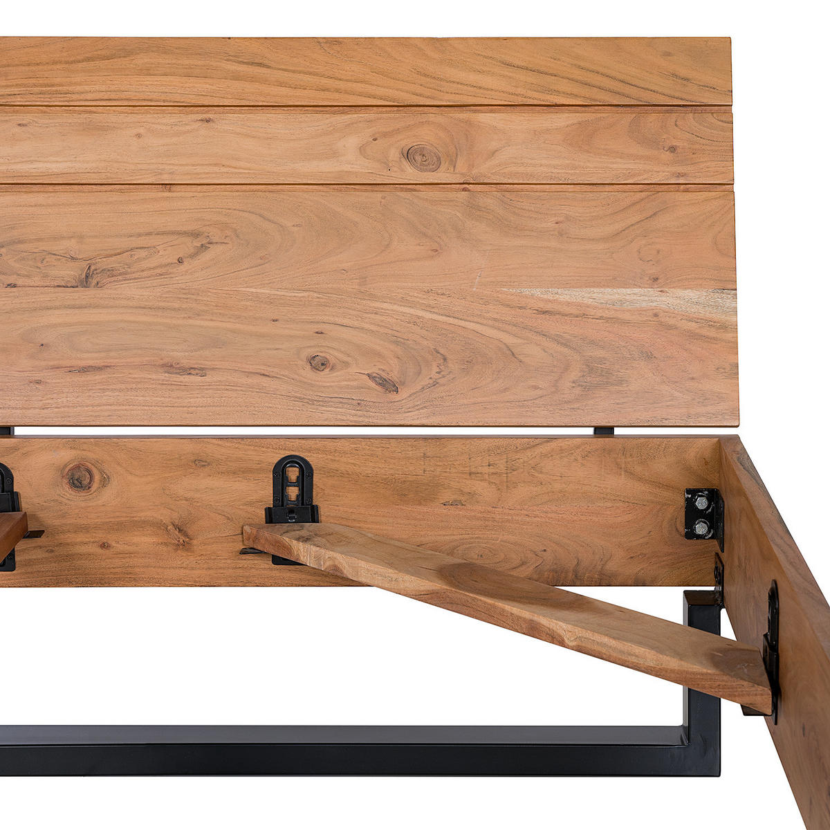 MASSIVHOLZBETT - Akazie massiv - Akaziefarben, Holz (180/200cm) - home24