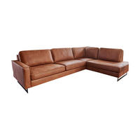 ECKSOFA VILNIUS Braun Kunstleder - Dunkelbraun/Schwarz, Textil (290/217cm) - KAWOLA