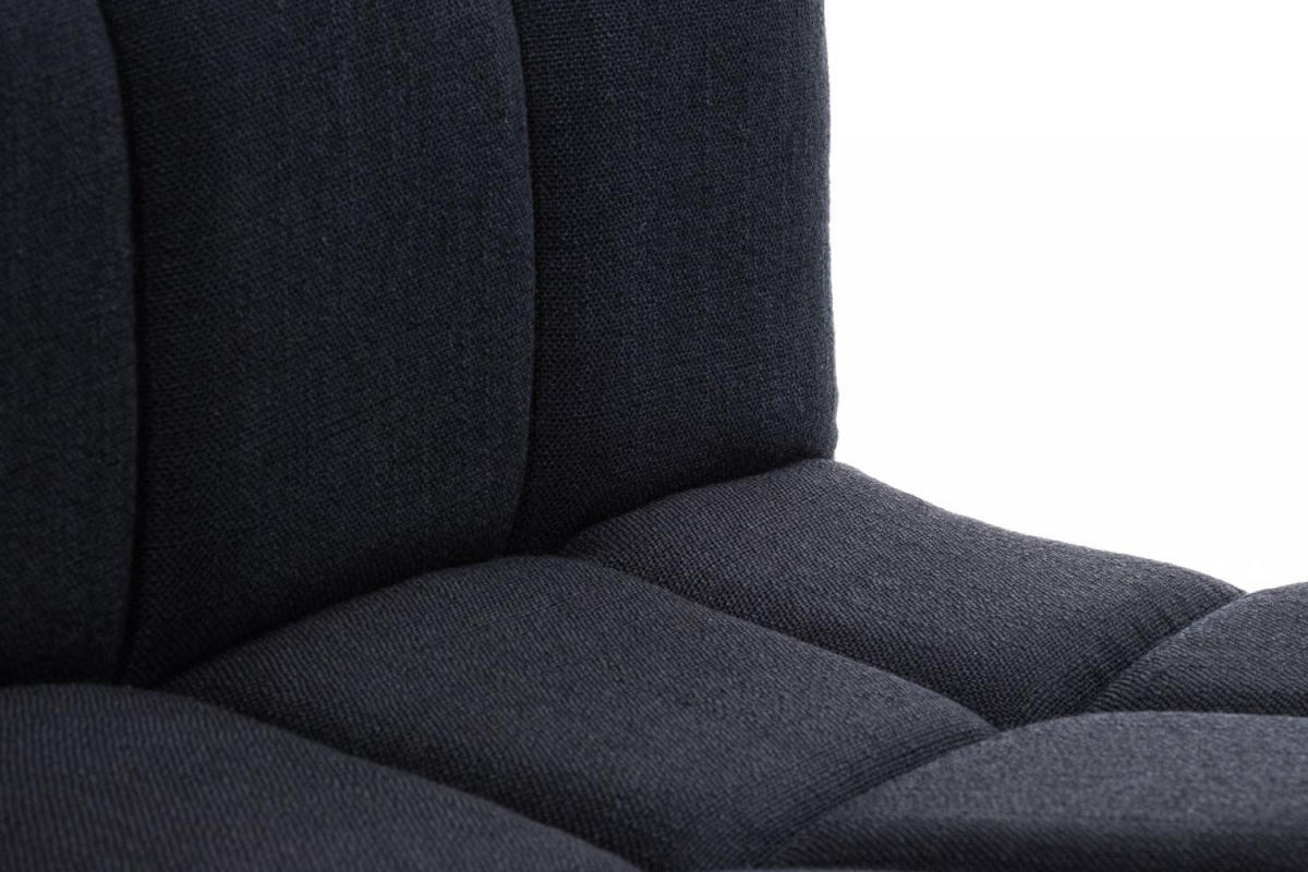 BARHOCKER Stoff schwarz - Chromfarben/Schwarz, Textil/Metall (46/94/47cm) - CLP