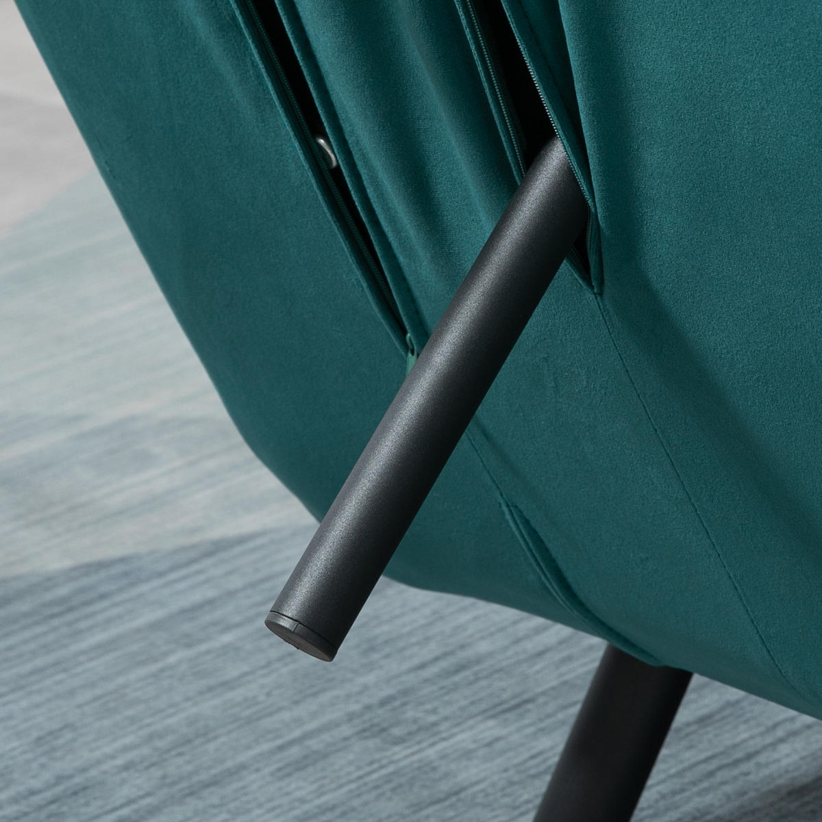 SCHLAFSOFA 2er-Sitz DE-14596 5-fach verstellbare Rückenlehne, Samtbezug Dunkelgrün - Grün, Metall (102/81/73cm) - ComfortXL