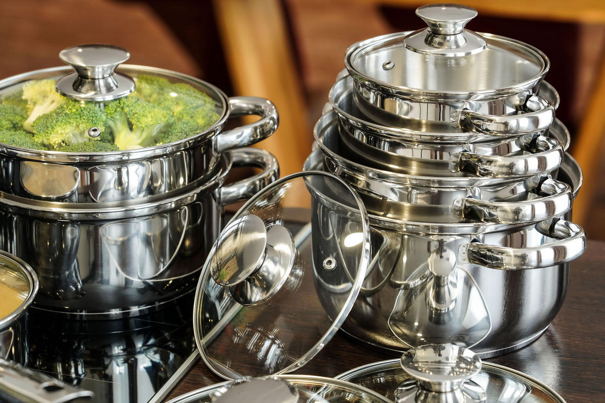 KOPF TOPFSET Janina, Edelstahl, Induktion, 19-teilig - Silberfarben, Metall - KOPF