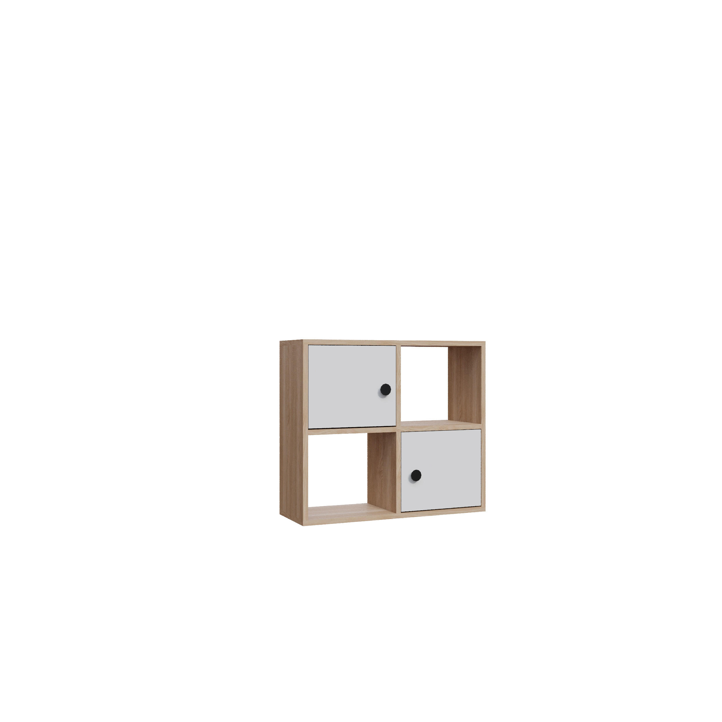 BÜCHERREGAL Tuttle Eiche Weiss - Eichefarben/Weiß, Holzwerkstoff (25/63.2/72cm) - Decorotika