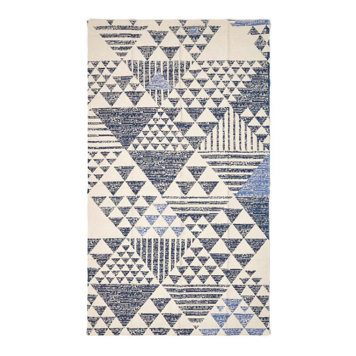 BAUMWOLLTEPPICH Delphi geometrisch 120/170 cm - Blau, Textil (120/170cm) - Homescapes