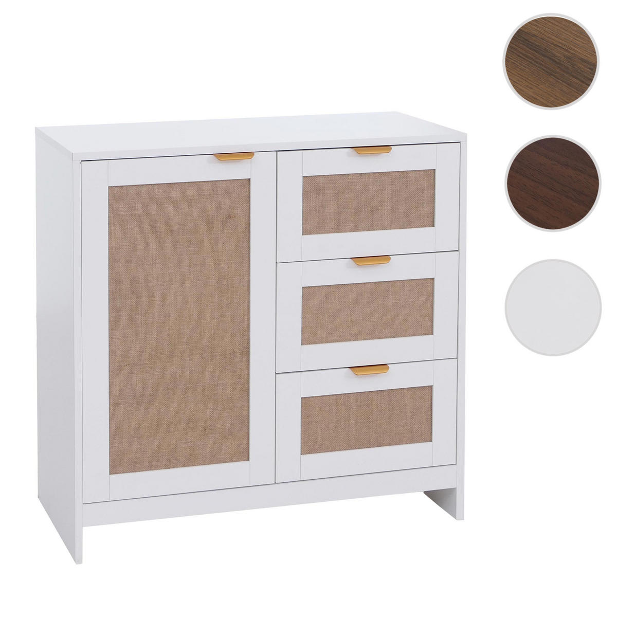 KOMODA Bílá - bílá, dřevo (80/80/40cm) - MCW