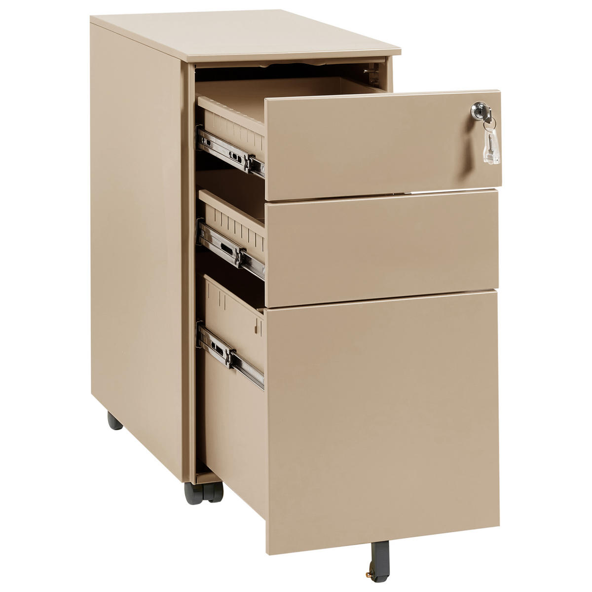 BÜROSCHRANK Metall Beige Bolsena - Beige, Metall (30/60/45cm) - Beliani
