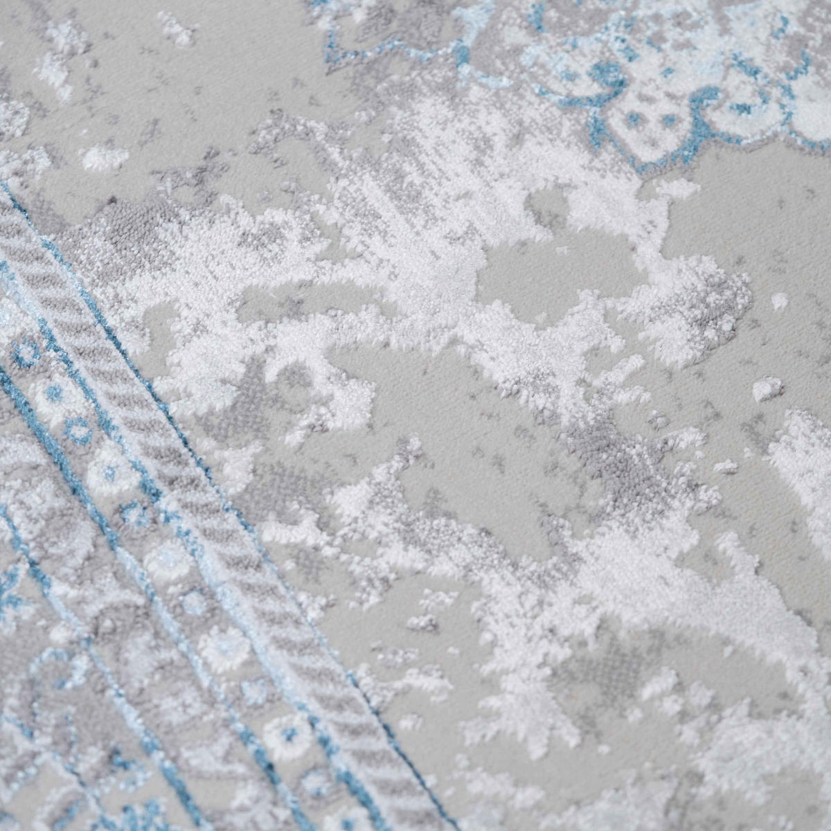 WEBTEPPICH Victoria Blau - Blau, Textil (70/240cm) - Kukoon Rugs