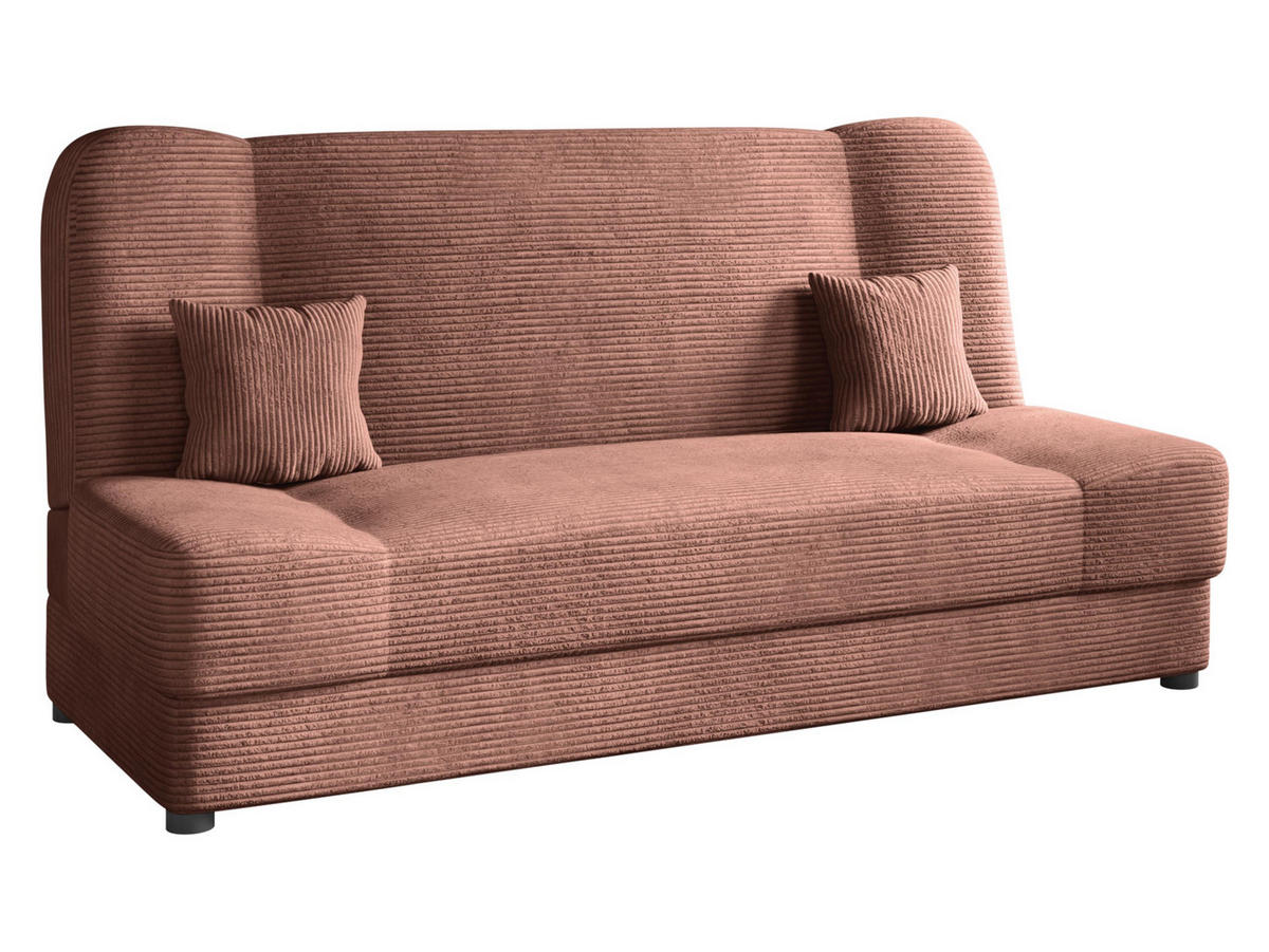 SCHLAFSOFA Jonas Cord - Rosa, Holz/Textil (195/86/87cm)