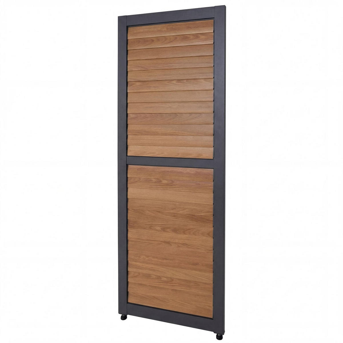 LAMELLENWAND für Pergola 220x68cm Anthrazit/Holzoptik - Anthrazit, Metall (68/220/3cm) - BERLINLODGE