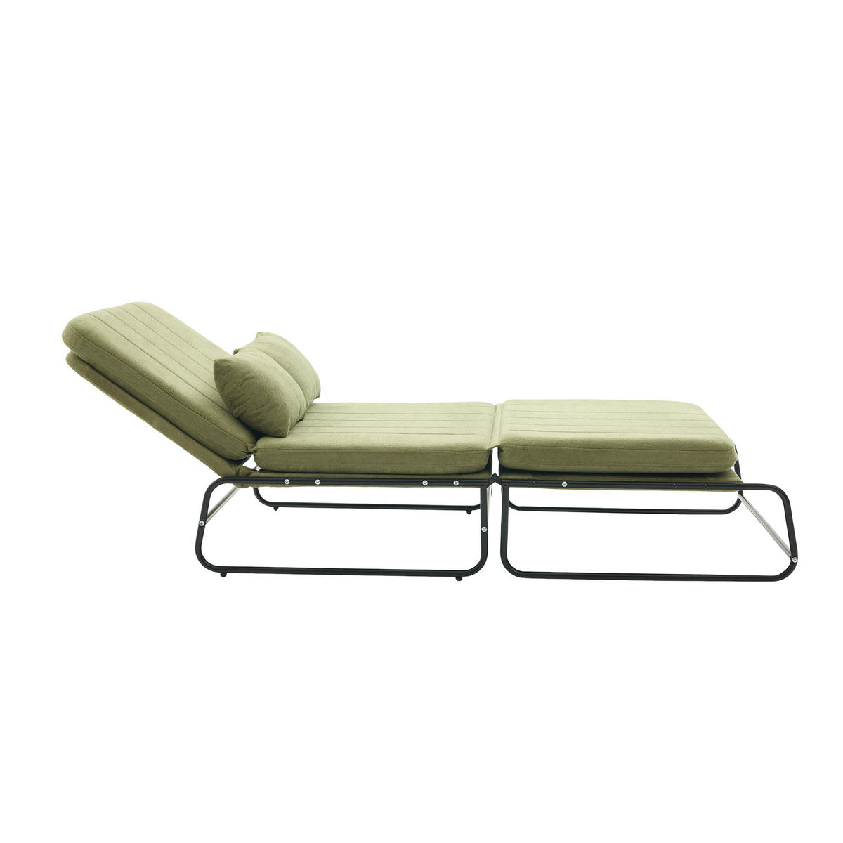 SCHLAFSOFA 2-Sitzer umbaubar mit Metallgestell, DE-42601, Grün - Olivgrün, Metall (104/92/85cm) - ComfortXL