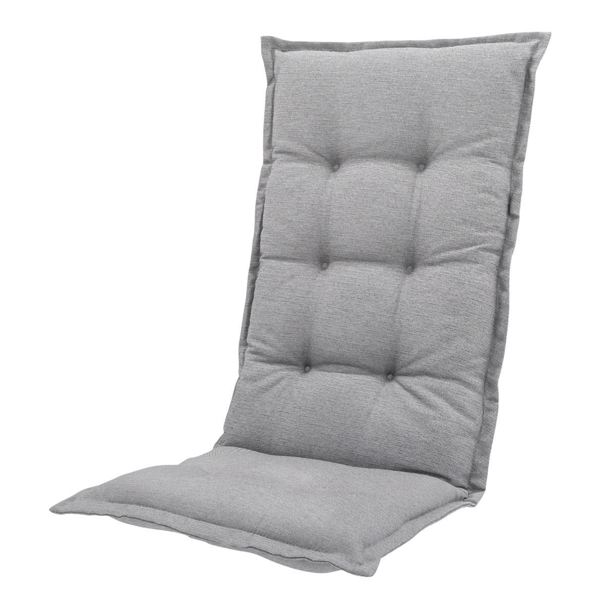 GARTENSTUHLKISSEN Naples 123/50 cm 4er-Set - Grau, Textil (50/7/123cm) - Madison