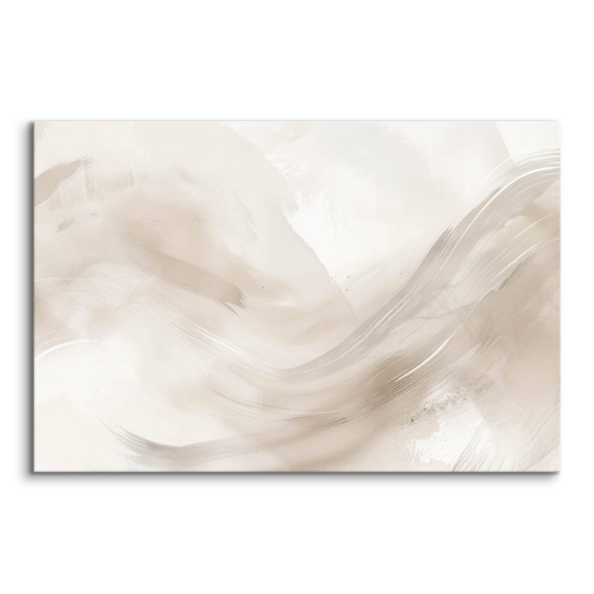 LEINWANDBILD Abstraktion Moderne Kunst für Wohnzimmer 40/30 cm - Beige/Braun, Textil (40/30cm) - Muralo