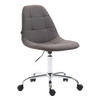 DREHSTUHL Stoff dunkelgrau - Chromfarben/Dunkelgrau, Textil/Metall (47/79/56cm) - CLP