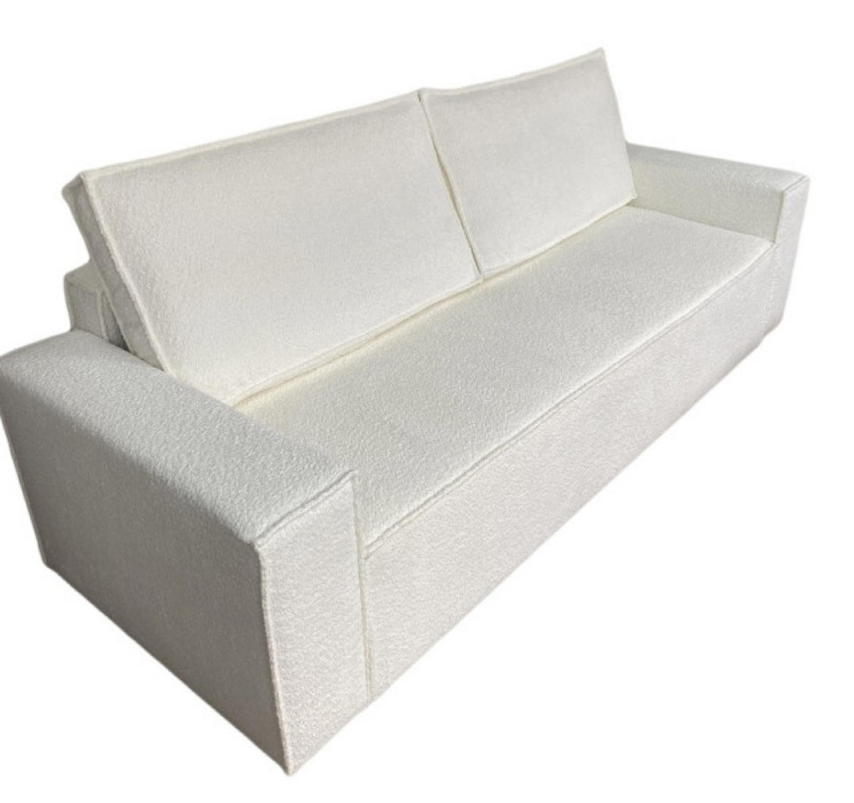SOFA Beige ARES Bouclé Stoff - Beige, Textil (236/90/85cm) - Sepro Meble