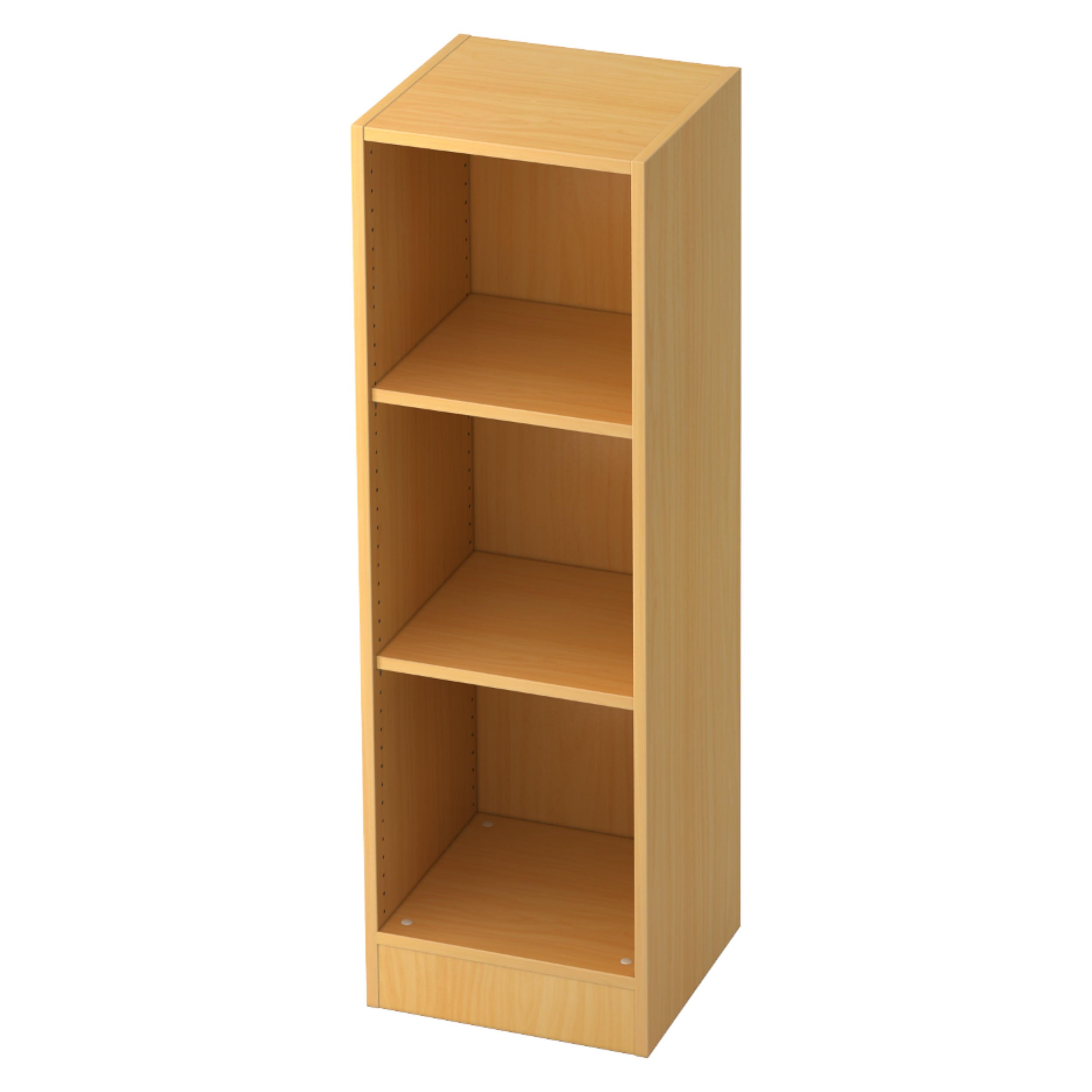REGAL - 3 Ordnerhöhen 40/40,6/127 cm in Buchefarben - Buchefarben, Holzwerkstoff (40.6/127/40cm) - bümö