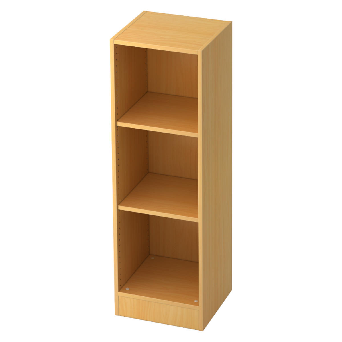 REGAL - 3 Ordnerhöhen 40/40,6/127 cm in Buchefarben - Buchefarben, Holzwerkstoff (40.6/127/40cm) - bümö