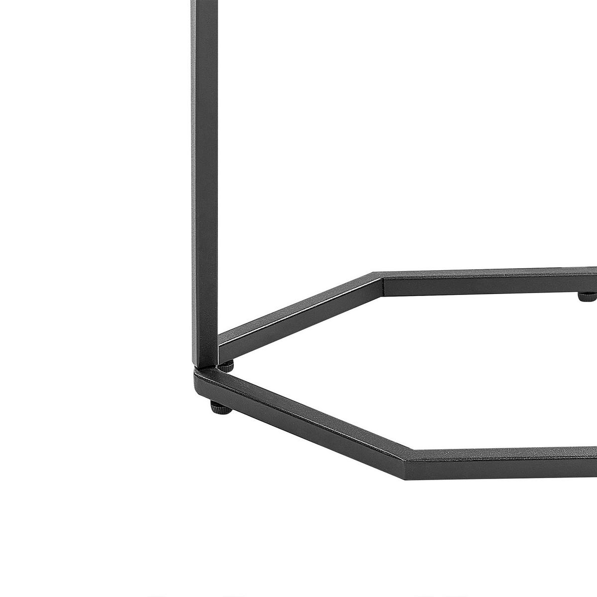 KONSOLENTISCH Marmoroptik weiß/schwarz Hazen - Schwarz/Weiß, Holzwerkstoff (30/100/75cm) - Beliani