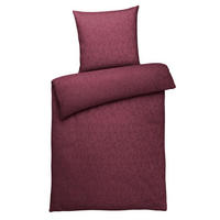 DAMAST-BETTWÄSCHE 135x200 Mako Brokat Bettbezug Ornamente Muster Bordeaux Rot - Made in Germany - Bordeaux, Textil (135/200cm) - Carpe Sonno