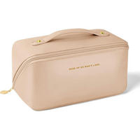 KULTURTASCHE PU-Leder Rosa mit Griff - Rosa, Kunststoff (3.6/31/21cm)