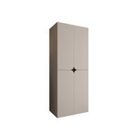 DREHTÜRENSCHRANK Espresso 90 cm - Kaschmir/Schwarz, Holzwerkstoff/Kunststoff (90/203/50cm) - MIRJAN24