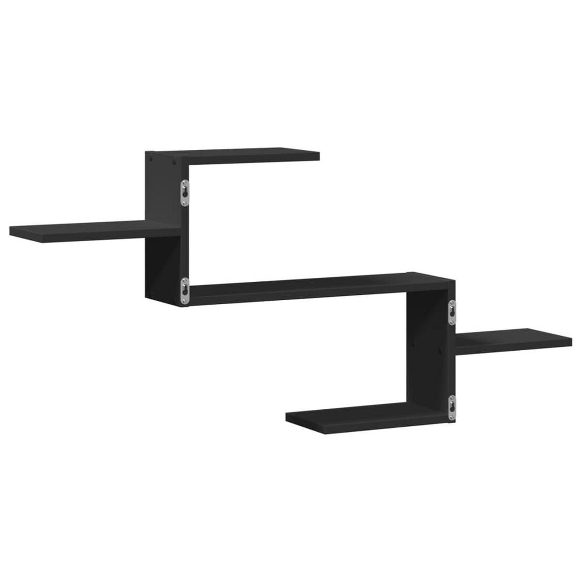 WANDREGAL 104/15/49 cm aus Holzwerkstoff Schwarz - Schwarz, Holz (104/49/15cm) - vidaXL