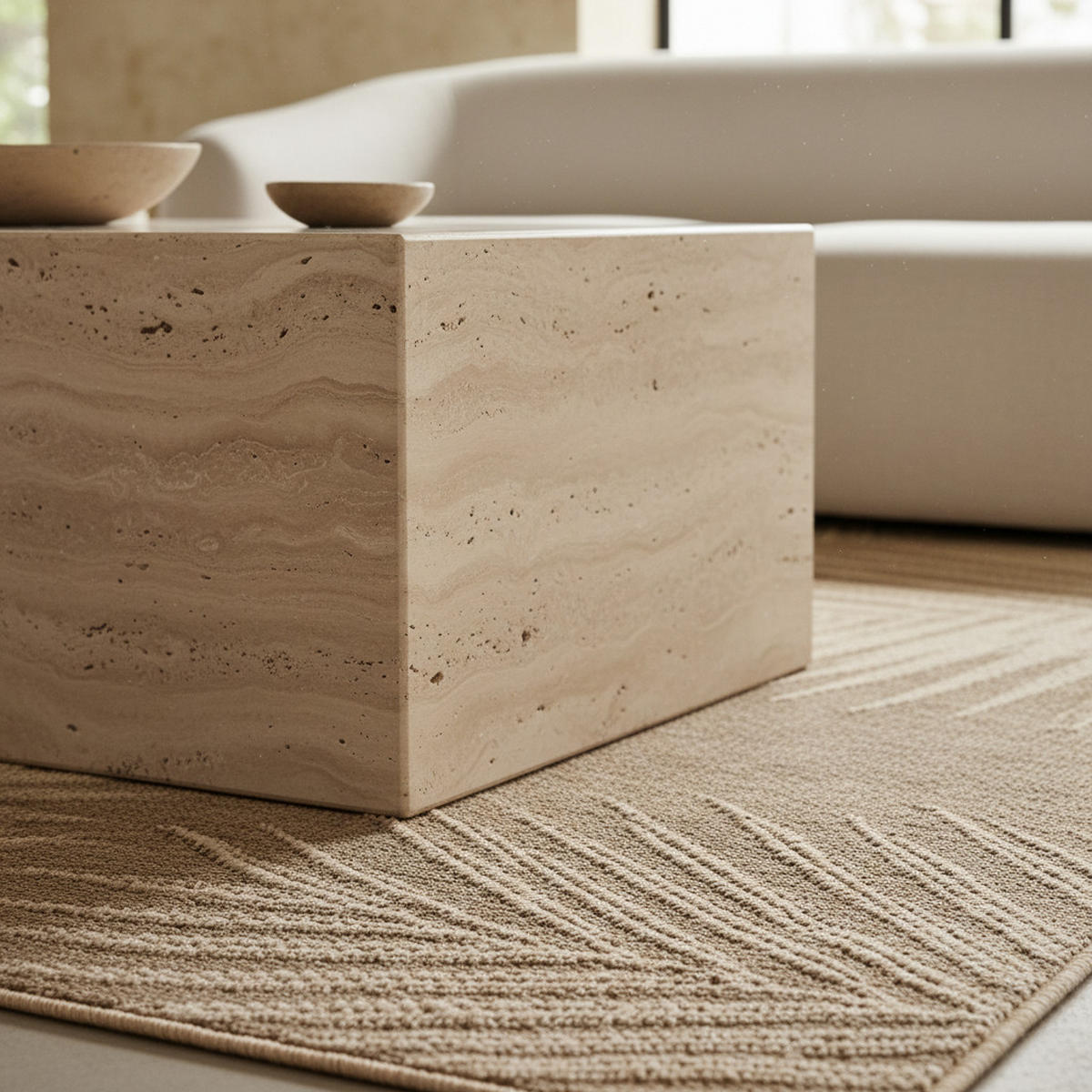 TEPPICH In-/Outdoor Jute-Optik Flachgewebe Blattmuster Polypropylen Braun Rechteckig 120x170 - Braun, Textil (120/170cm) - KADIMA DESIGN