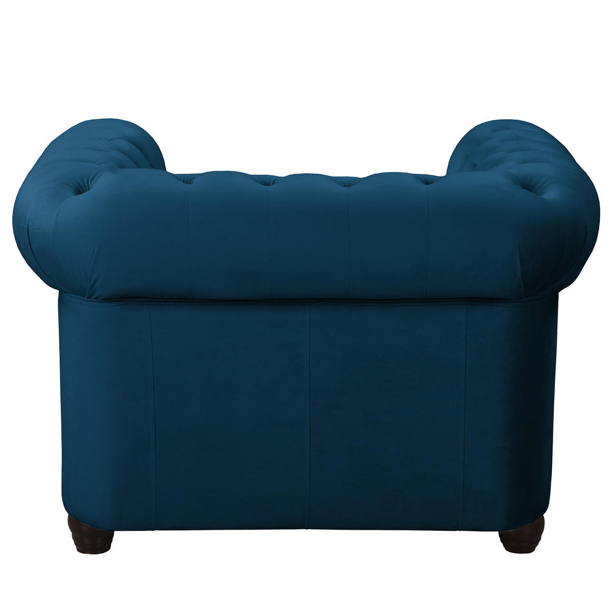 SESSEL - Buchefarben/Dunkelblau, Buchenholz/Textil (104/72/86cm) - home24