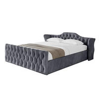 POLSTERBETT mit Bettkasten, Fußteil und Lattenrost, Boxbett ohne Matratze - ZORAN-Z-V1 180x200 Dunkelgrau - Dunkelgrau, Holzwerkstoff/Textil (180/200cm) - ALTDECOR