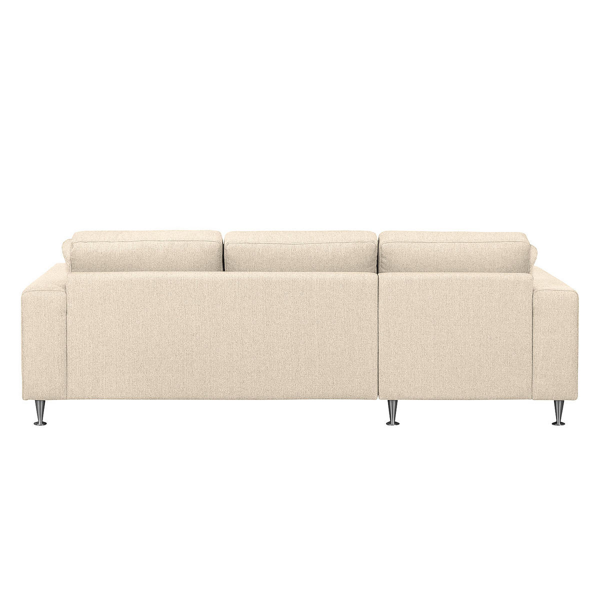 ECKSOFA mit Longchair - Strukturstoff - Beige, Textil (235/150cm) - home24