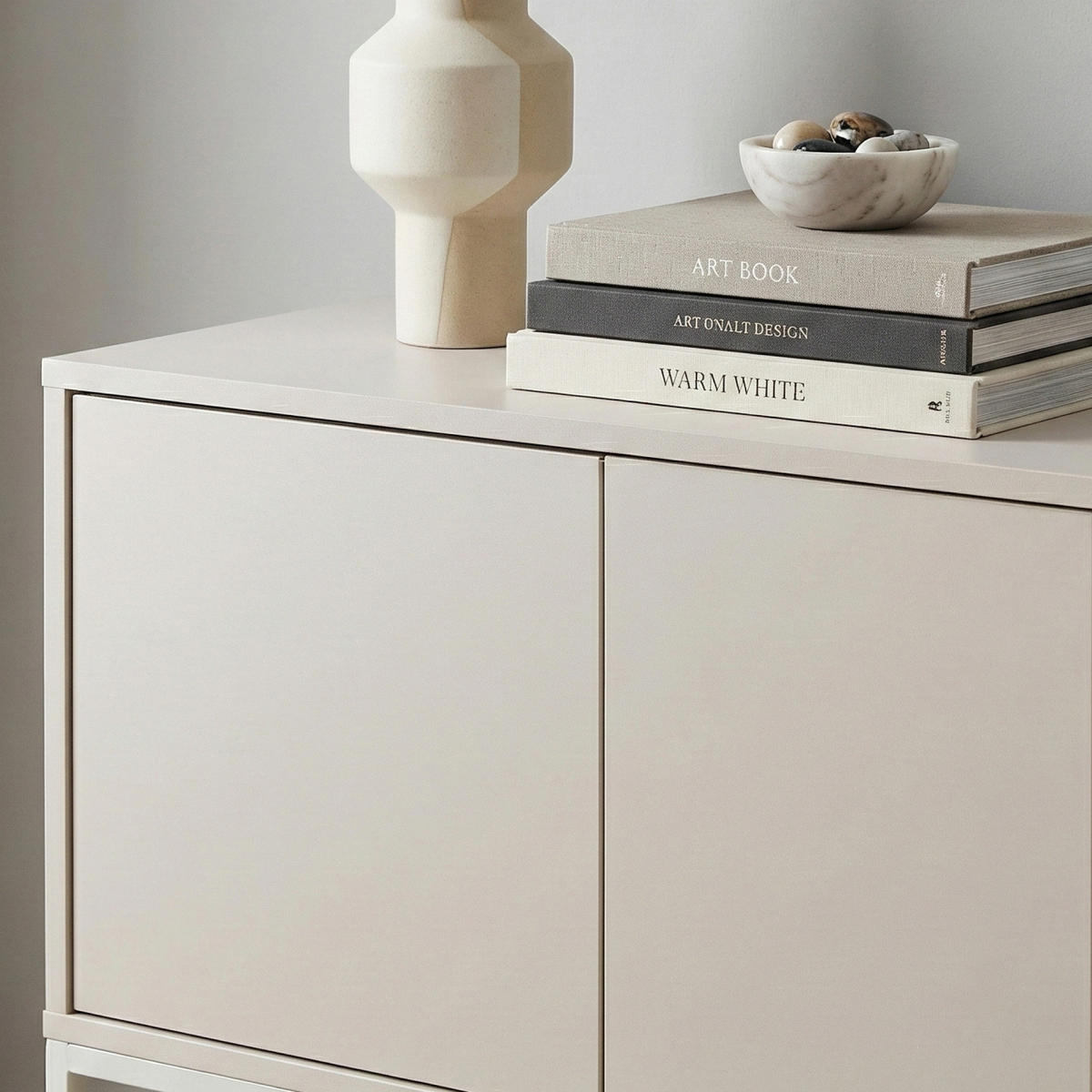 Beige, Holzwerkstoff/Metall (160/56.5/30cm) - [en.casa]