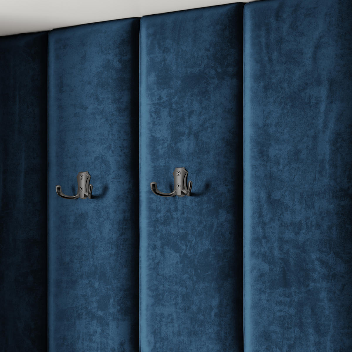 GARDEROBENSCHRANK REMA 120/240/60 cm Modern Garderobe-Set Eiche Lefkas - Blau/Eichefarben, Holzwerkstoff (120/240/60cm) - MASSENO