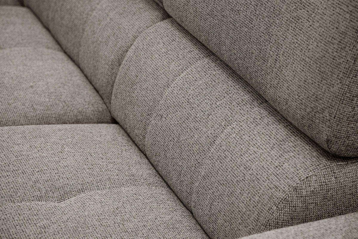ECKSOFA FIERO 5-Sitzer, taupe - Taupe/Schwarz, Holzwerkstoff/Textil (158/269cm) - Courtois Laville