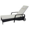 POLY-RATTAN SONNENLIEGE Anthrazit, Beige - Anthrazit/Beige, Kunststoff (71/108/197cm) - MCW