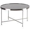 COUCHTISCH Glass chwarz/silber 63cm Lucea - Silberfarben/Schwarz, Metall (63/63/38cm) - Beliani
