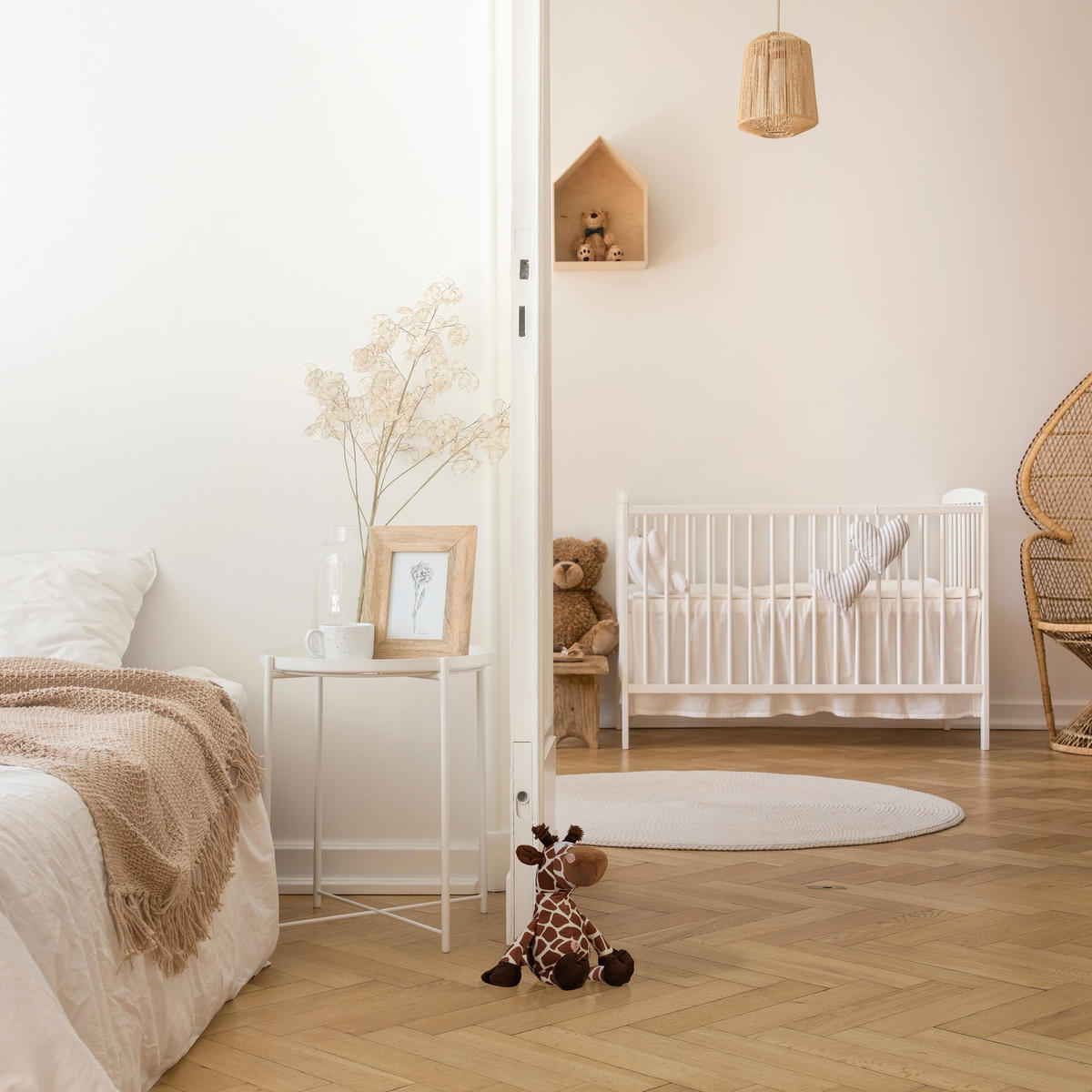 DÖRRSTOPP Brun Beige giraff - Ljusbrun, Textil/Naturmaterial (25/23cm) - Relaxdays