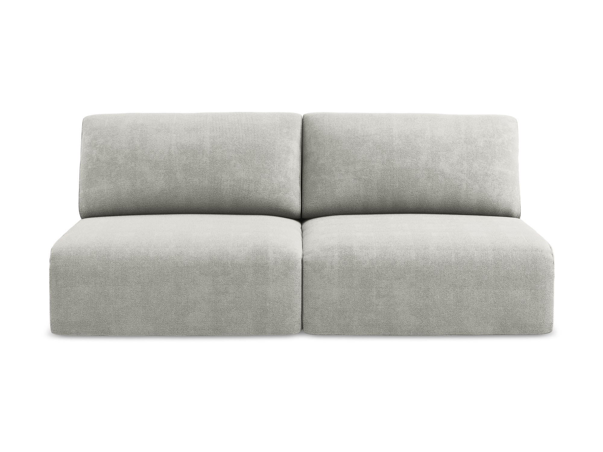 3-SITZER SOFA mit Schlaffunktion Chenille Stoff Grau - Hellgrau/Schwarz, Kunststoff/Textil (216/79/102cm) - Makamii