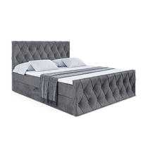 BOXBETT AMAY-Z - 200x200 cm - H3 - Dunkelgrau - Dunkelgrau, Holzwerkstoff (200/200cm) - ALTDECOR