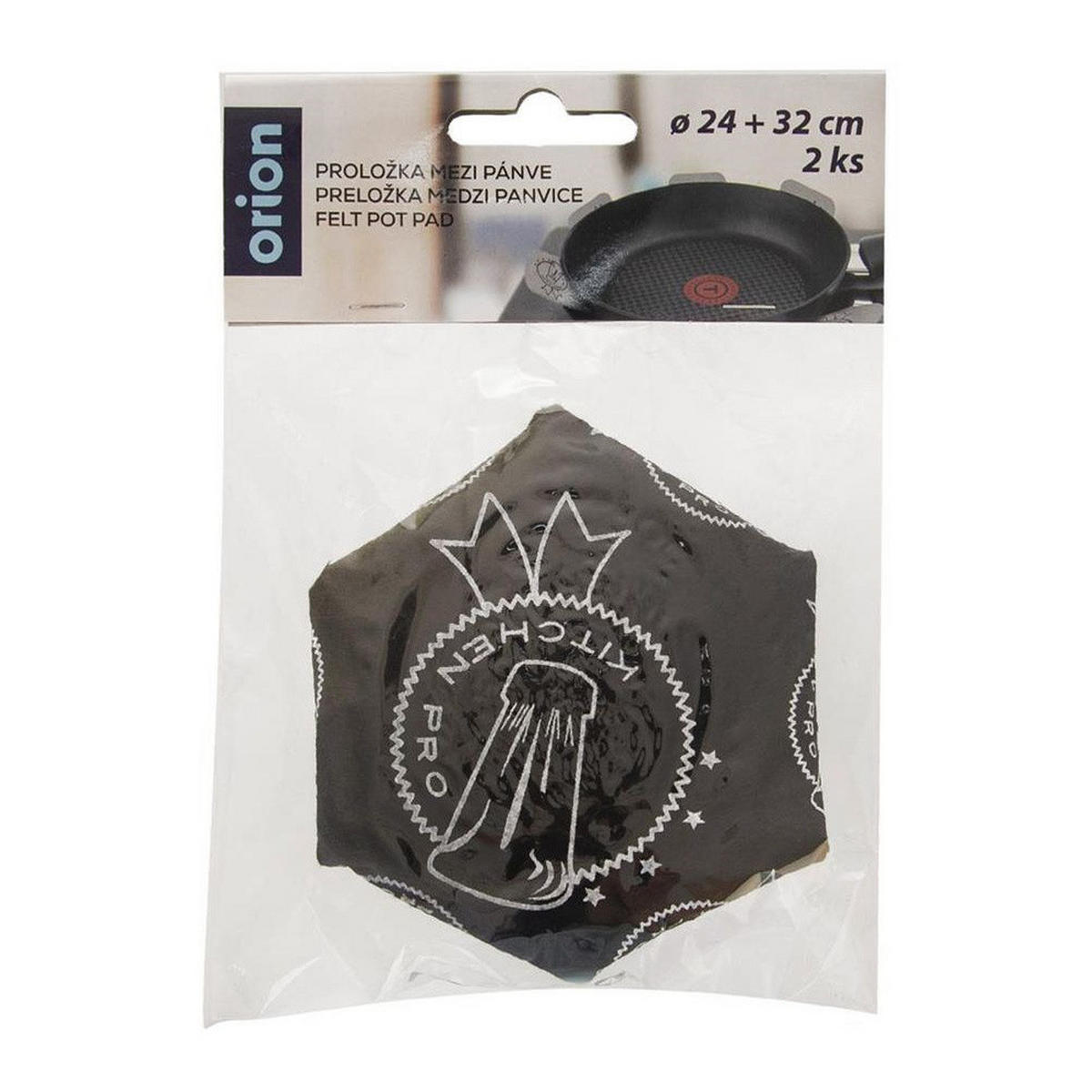 PFANNENTRENNER Filz-Schutz 2-teilig Grau - Grau, Textil (32/0.5/32cm) - Orion 