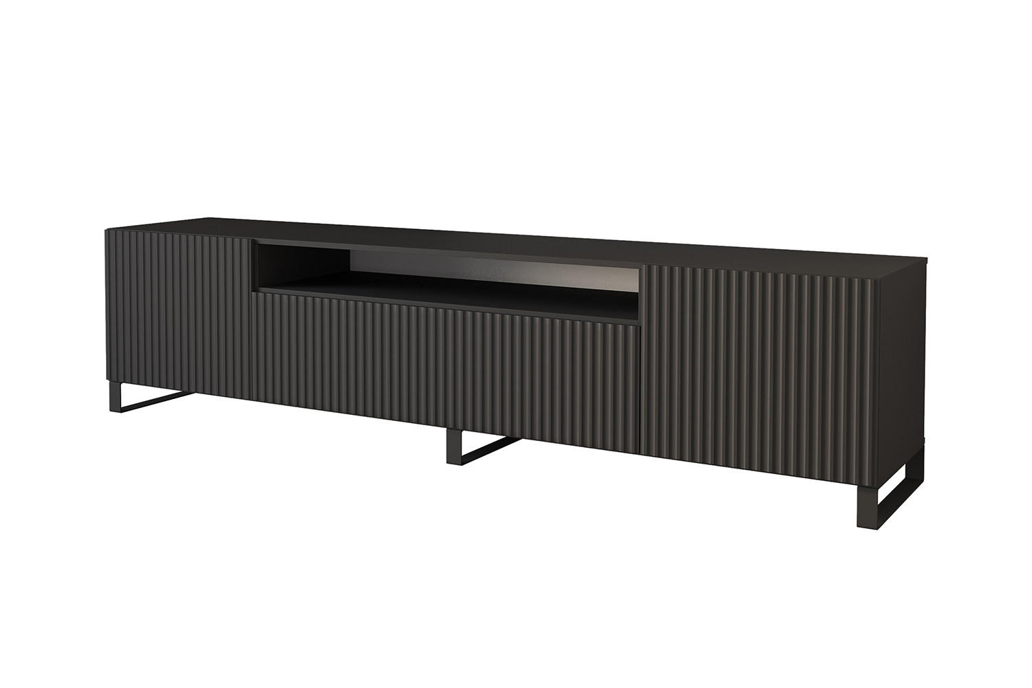 LOWBOARD NOA-2-S 200x53x41 cm - Schwarz - Schwarz, Holzwerkstoff (200/53/41cm) - ALTDECOR