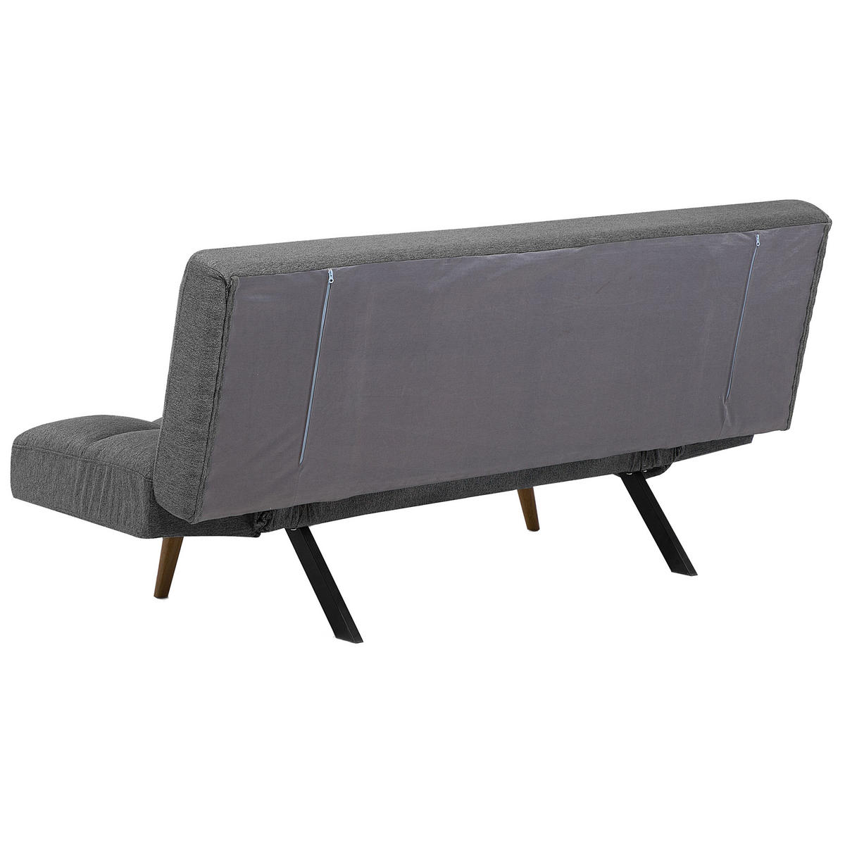 3-SITZER-SCHLAFSOFA Polsterbezug Dunkelgrau Ingaro - Dunkelgrau, Textil (182/86/79cm) - Beliani
